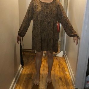 Oversized cheetah dress
